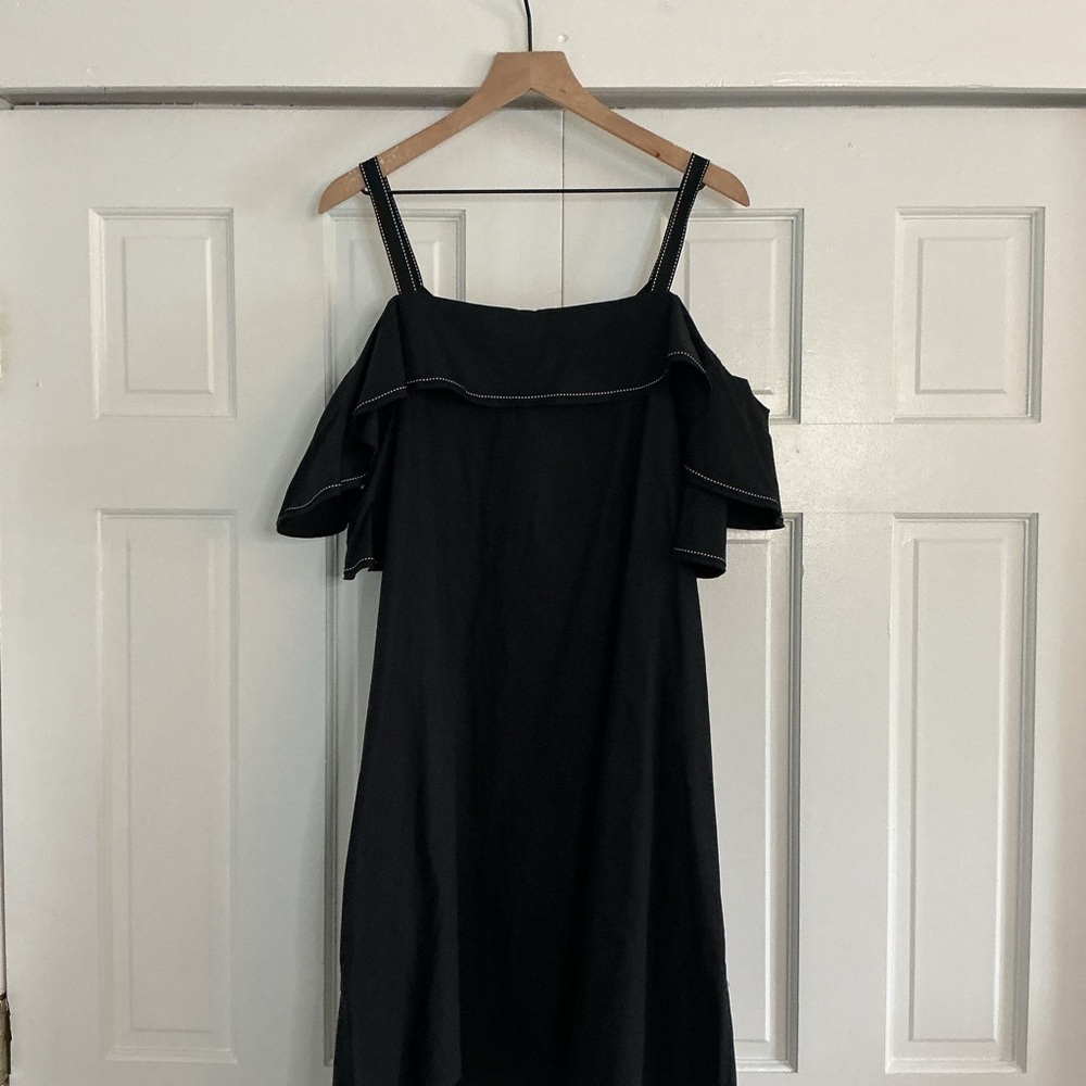 Gibson Latimer Black Ruffle Mini‎ Dress - Picture 5 of 5